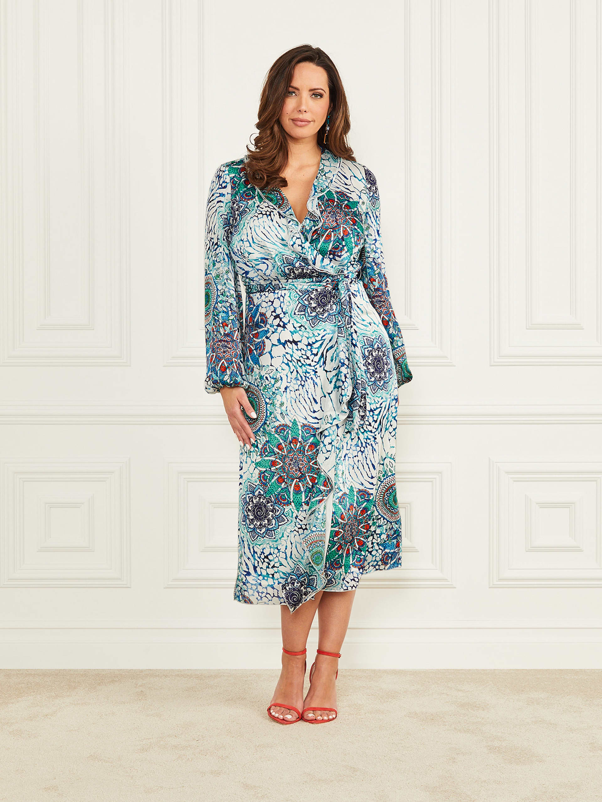 Vestido envelope estampado Mina