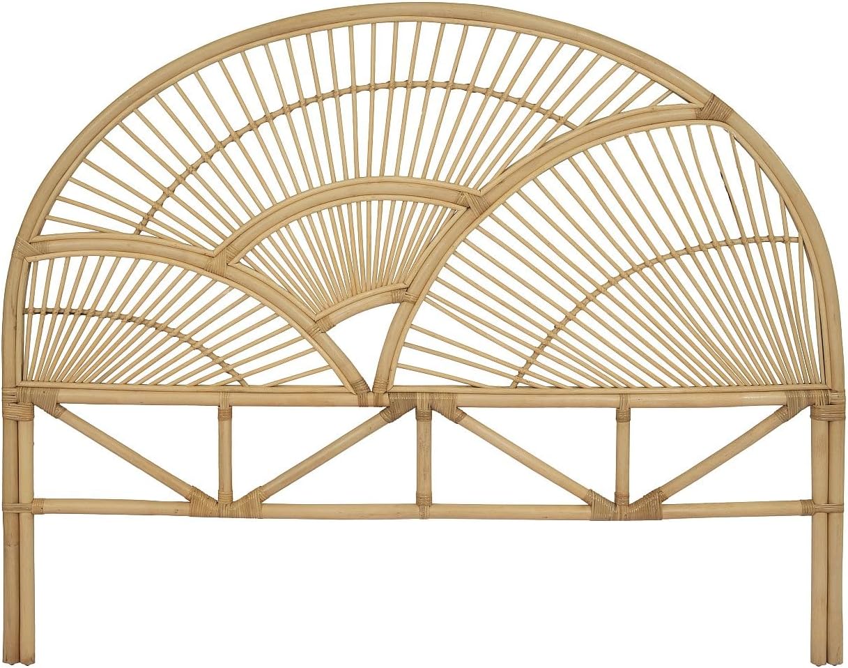 Vente-unique-Bett-Kopfteil 160 cm - Rattan - Holzfarben - EFELA