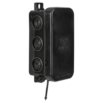 Kabeldoos met Doorsteektules Spatwaterdicht IP54 Zwart
