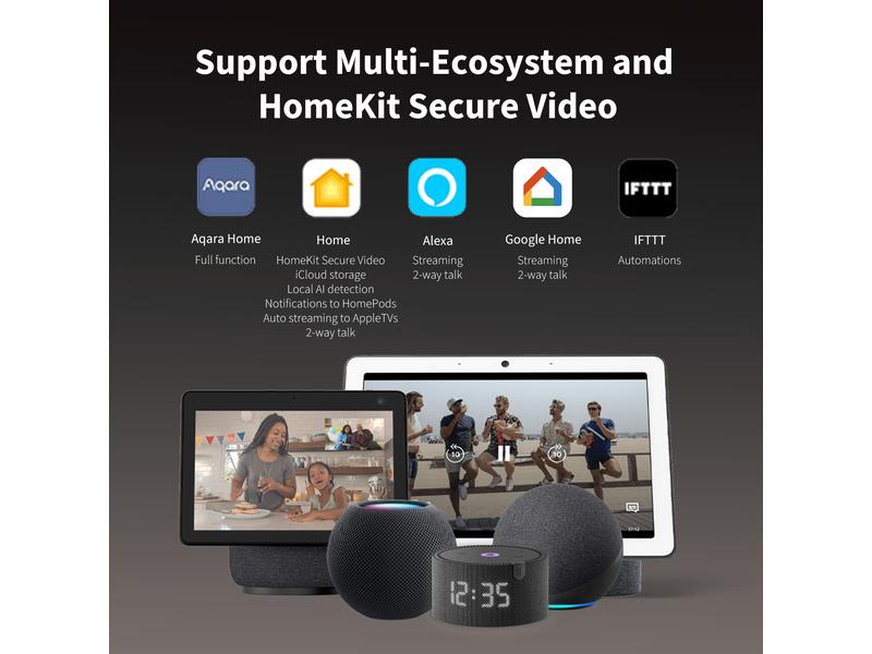 Aqara Intelligente Video-Türklingel G4 schwarz Smarte Gegensprechanlage mit HD-Kamera