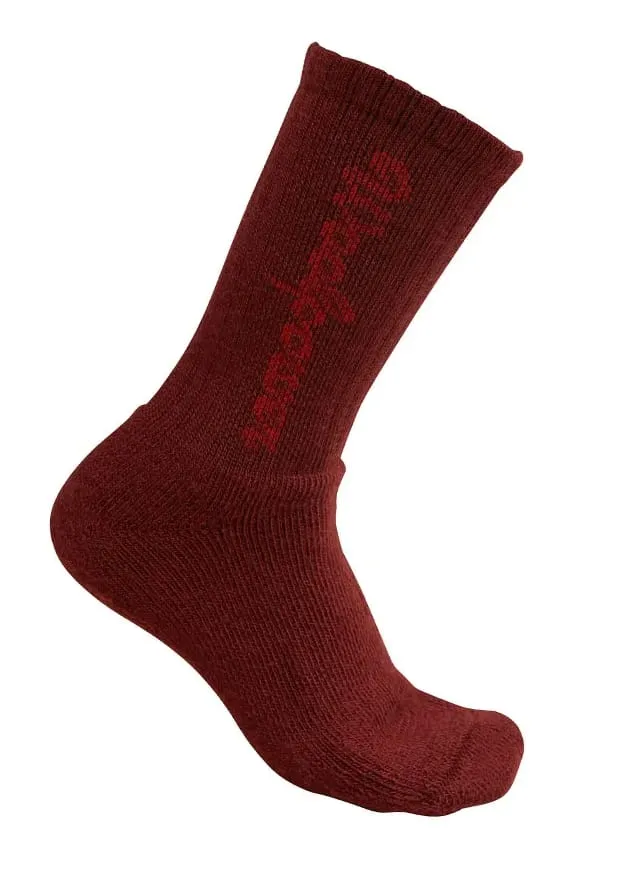 Woolpower Kids' Socks Logo 400 Rust Red