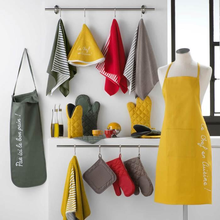 ESSUIE MAIN ROND 60 CM EPONGE BRODEE CUISTOT JAUNE