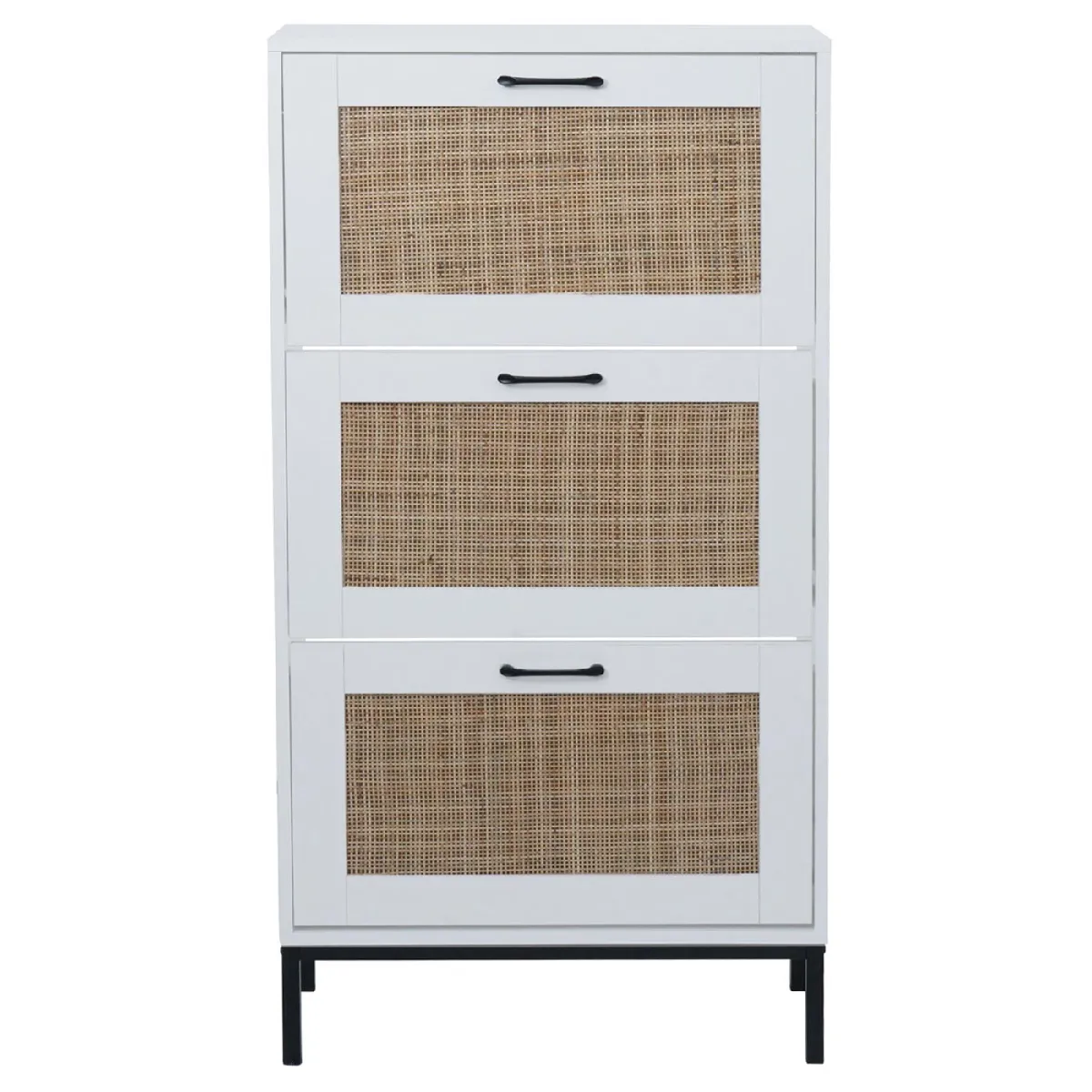 Mendler Armoire à chaussures HWC-N92 - Blanc