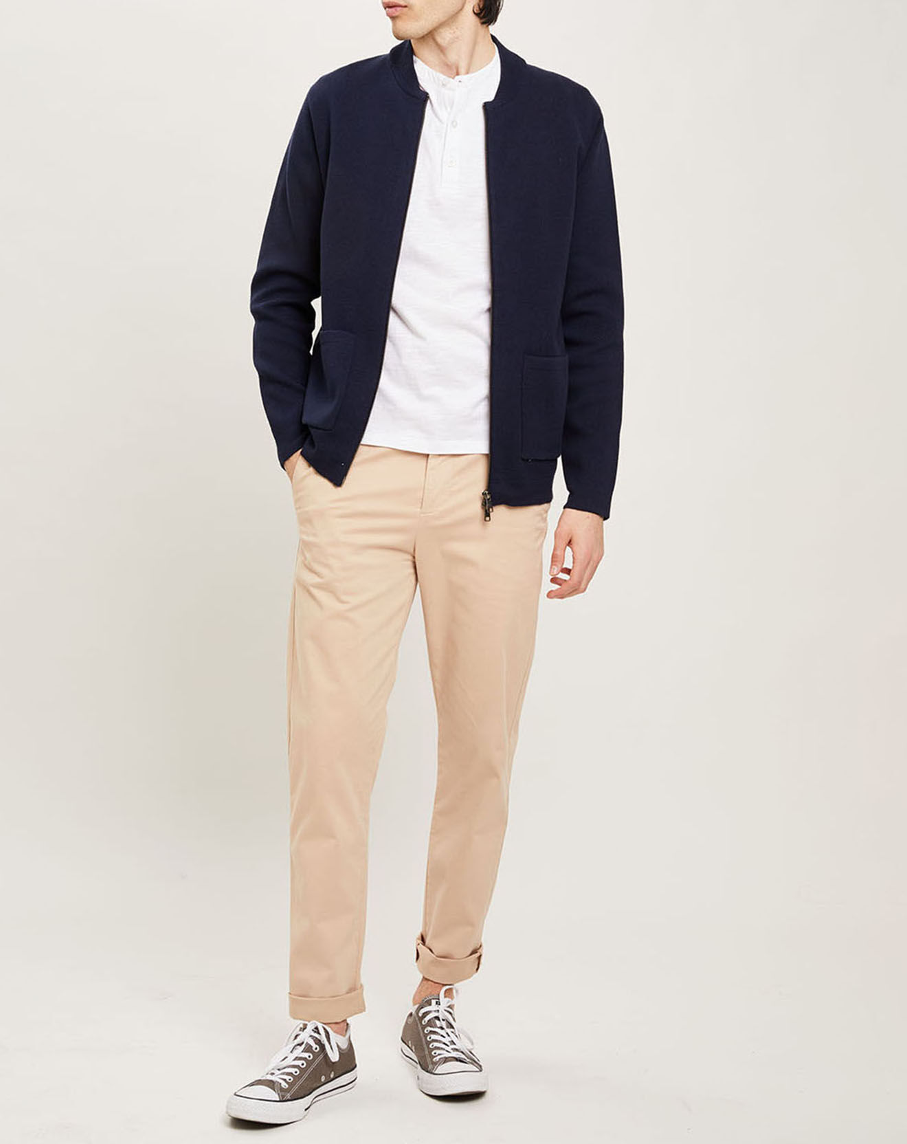 Harris Wilson Bombers en maille Gaelos marine