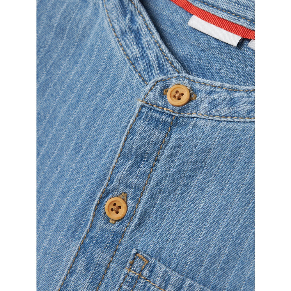 Køb Name It Light Blue Denim Stripes Fido Denim Skjorte