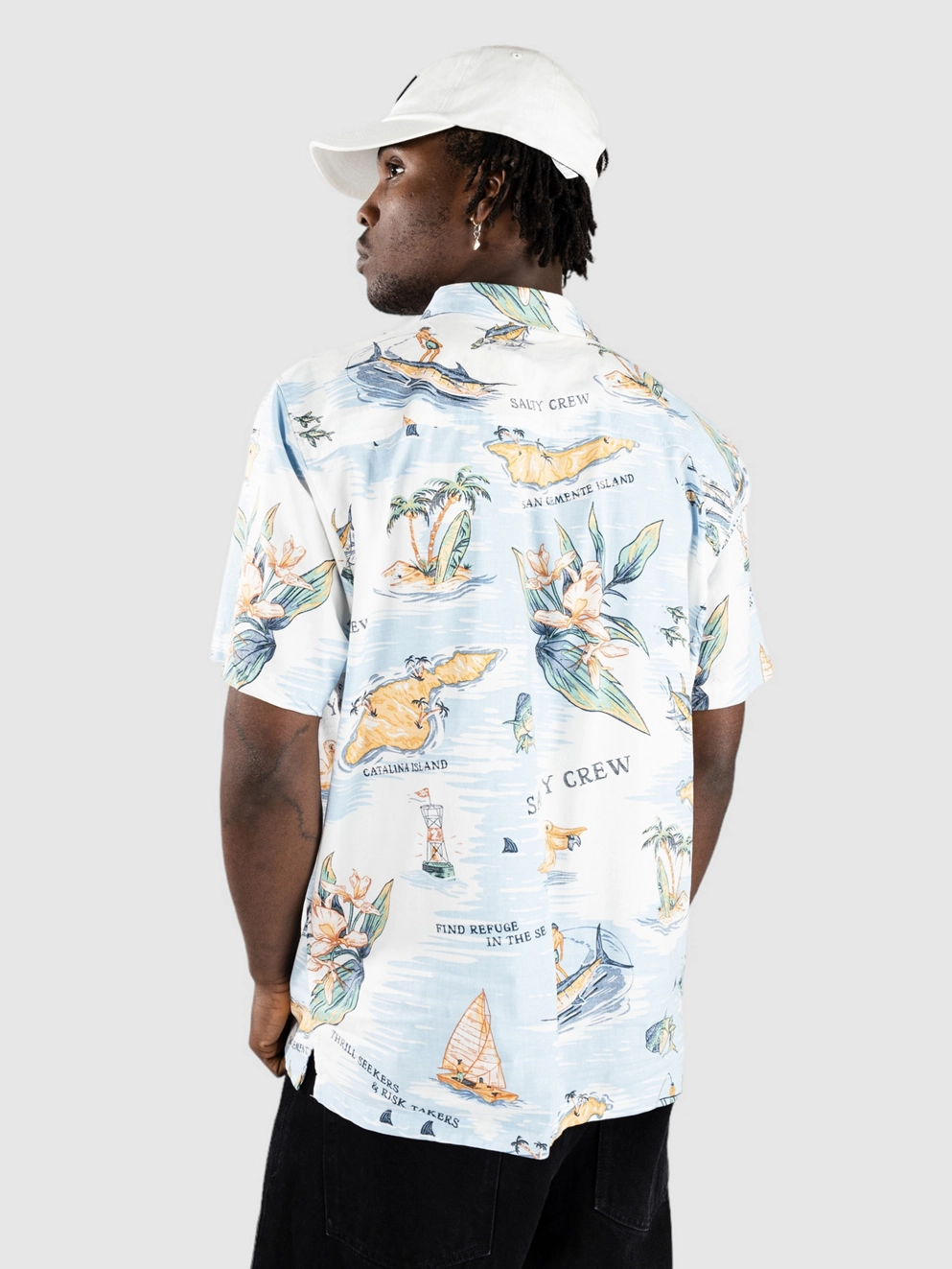 Salty Crew Salty Island Woven Shirt off white