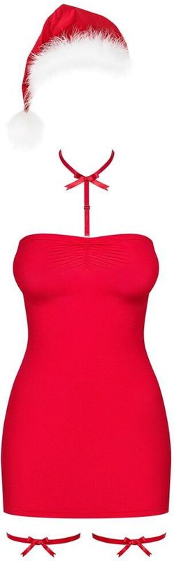 Obsessive Mini Jurkje Set Kissmas - Rood