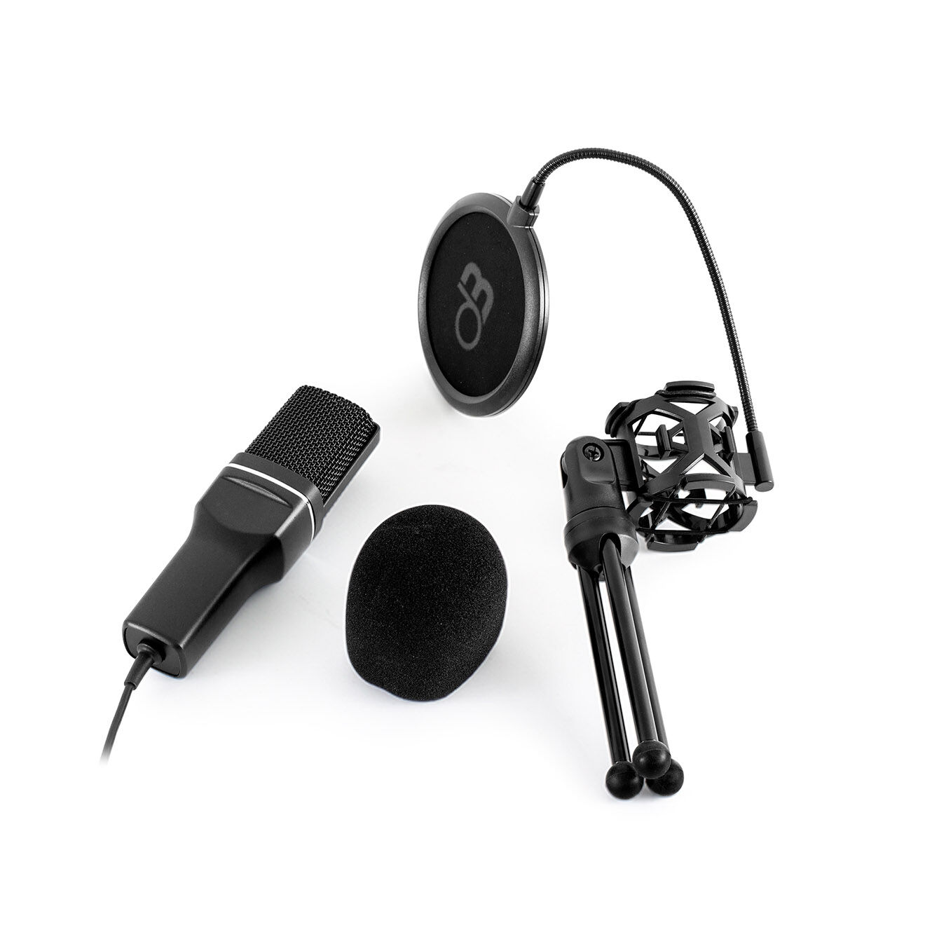 Dynabass Microphone studio à condensateur mic250 noir