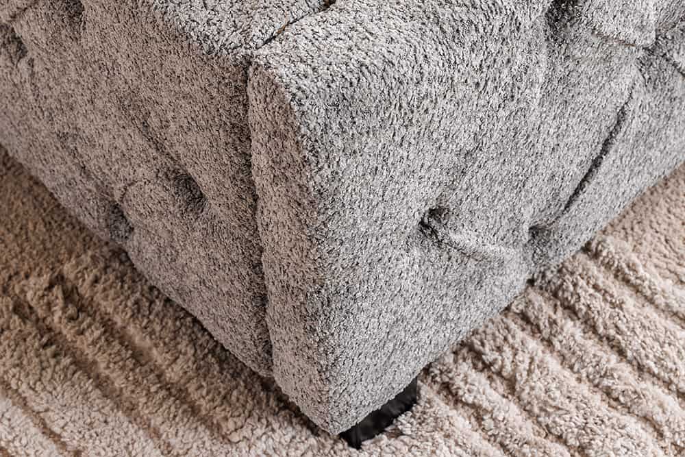 Design Boxbett PARIS 180x200 cm grau Bouclé Chesterfield