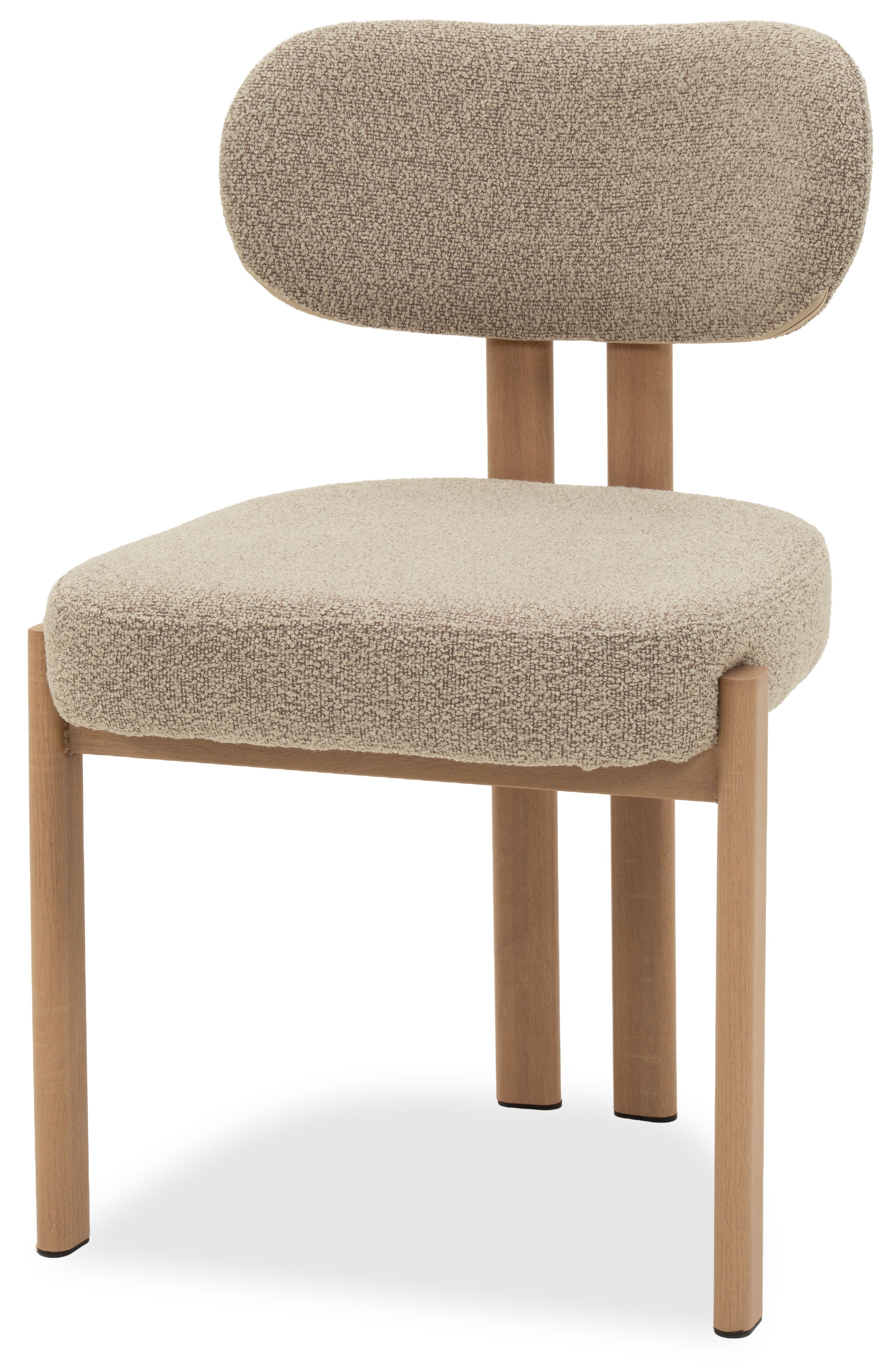 Eetkamerstoel Beige Natural Riku B49 x D50 x H81 cm