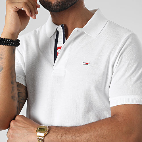 Polo Manches Courtes Slim Placket 5370 Blanc