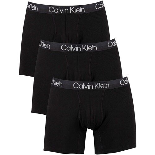 Calvin Klein Jeans - Pack De 3 Bóxers Con Estructura Moderna Negro