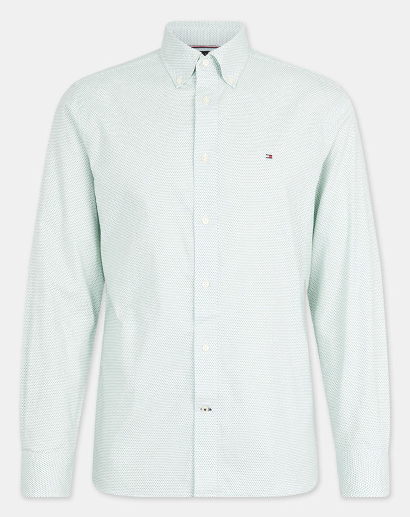 Tommy Hilfiger Chemise regular Two Tone mini imprimé vert/blanc