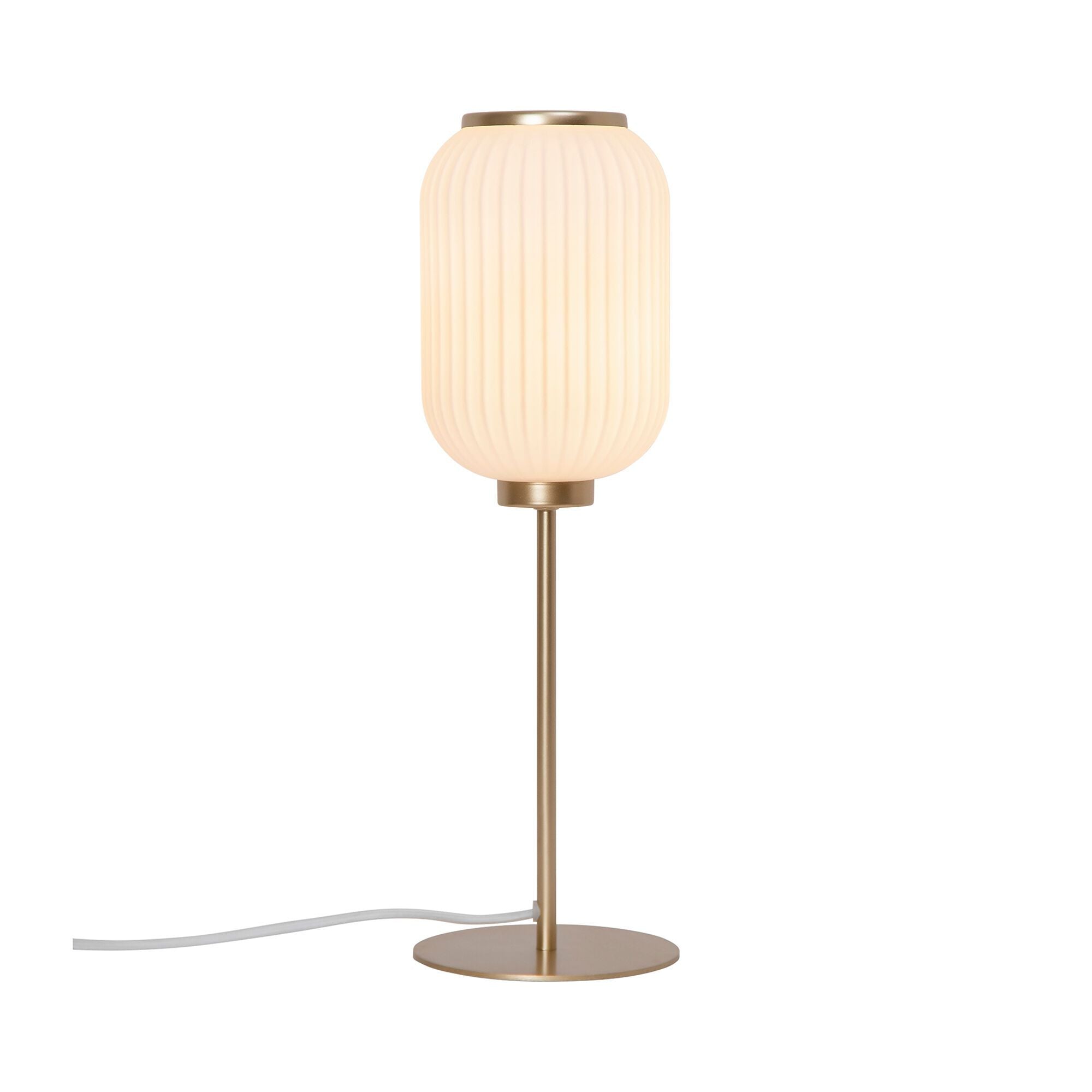 Nordlux MILFORD Tischleuchte - Goldfarbig, Weiss / H: 47.5 cm x D: 14.0 cm