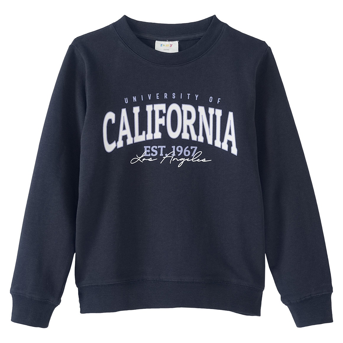 Famy Mädchen Sweatshirt mit Print dunkelblau
