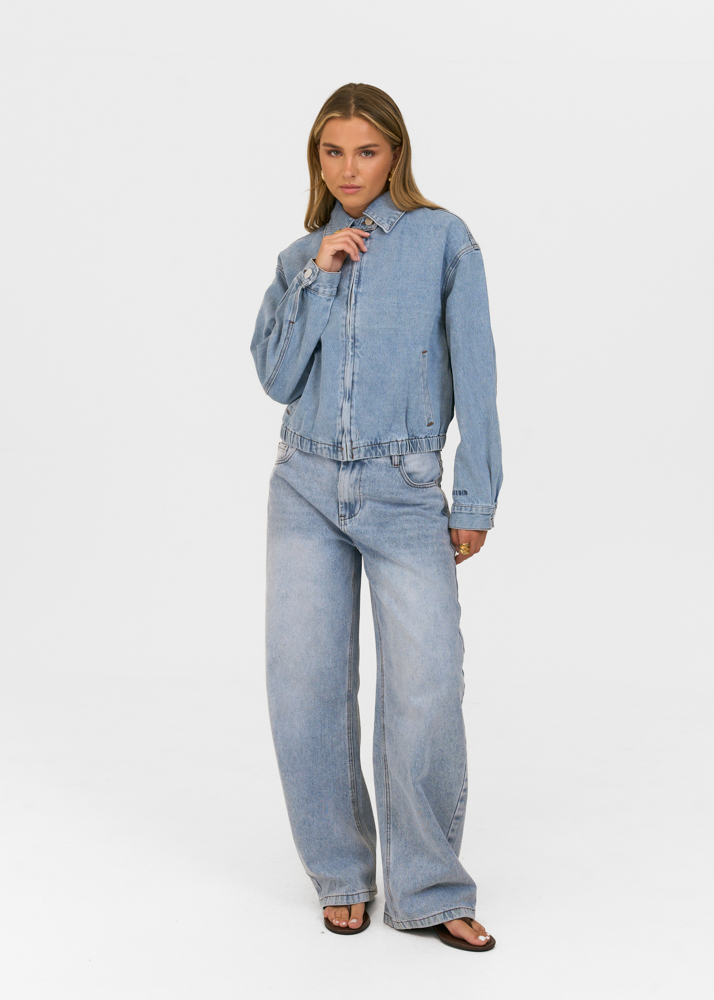Denim jacket sky blauw