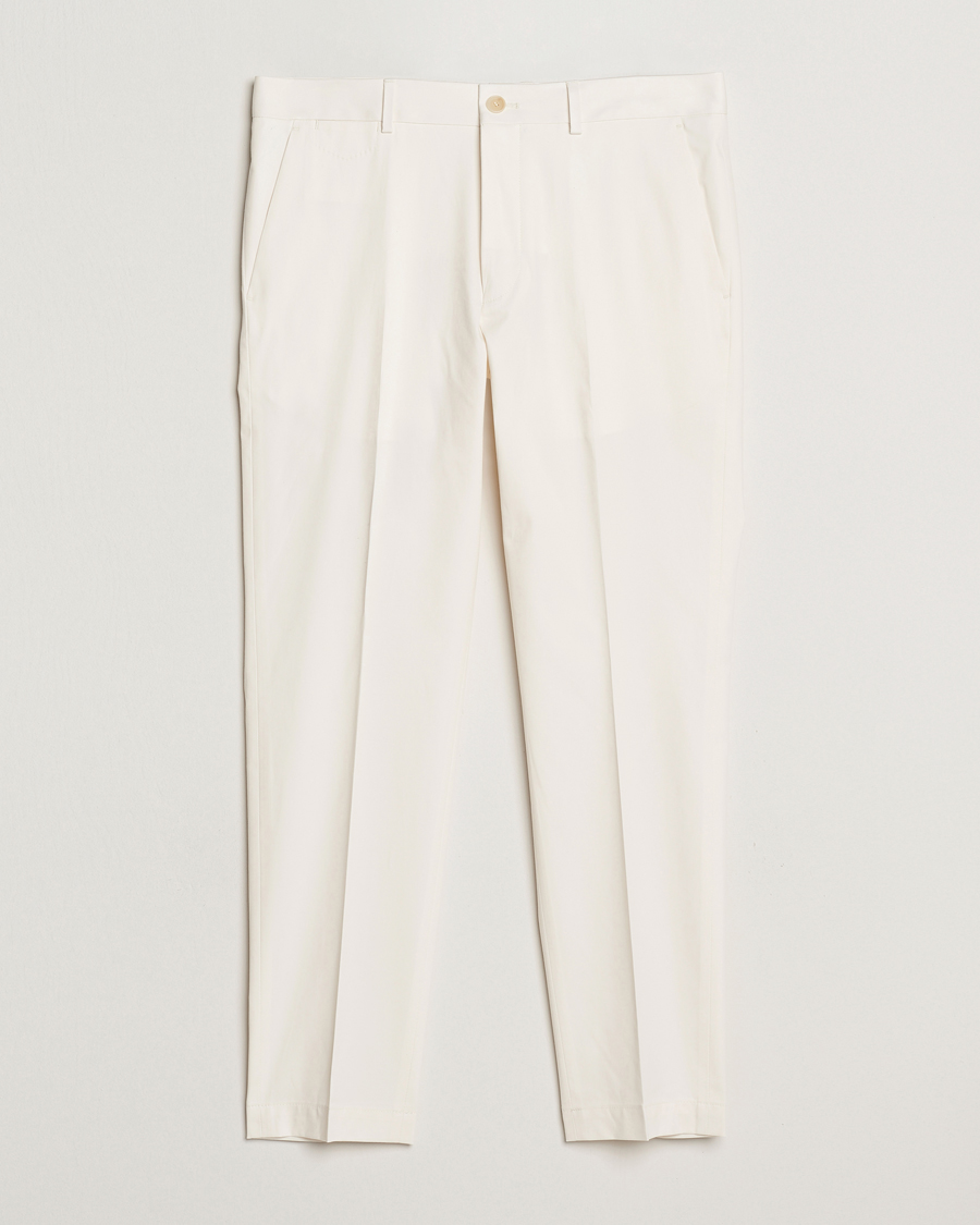 BOSS CAMEL Kaiton Cotton Pleated Trousers Open White