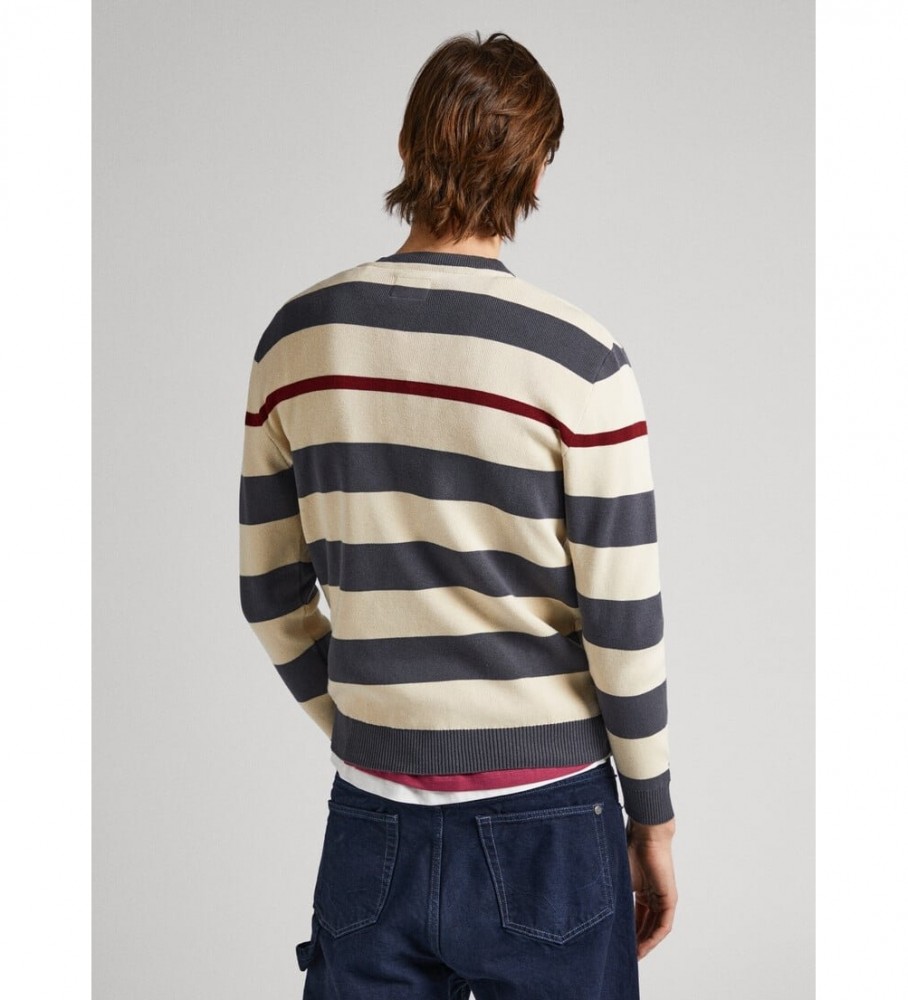 Pepe Jeans Jersey Simpkin branco, cinza escuro