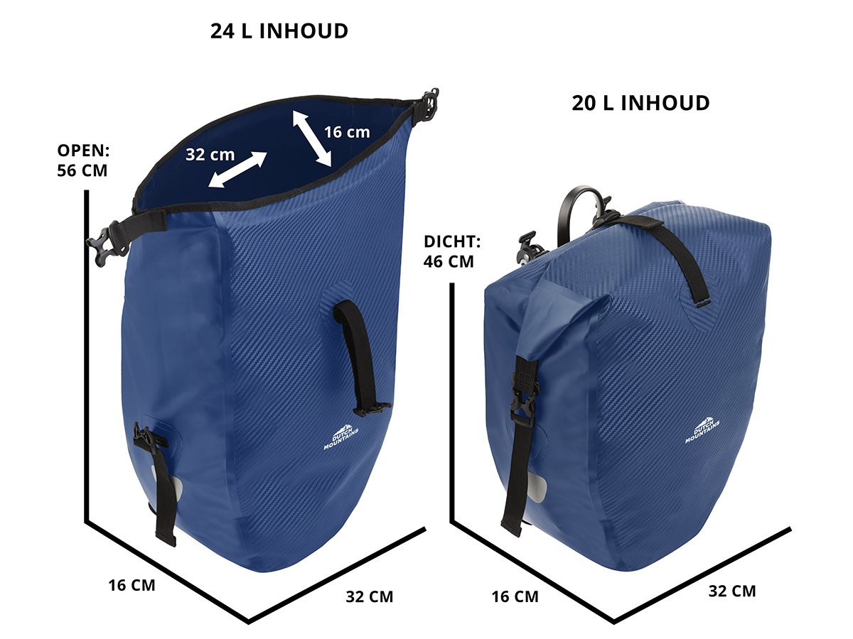 Dutch Mountains 24 liter enkele fietstas - Blue