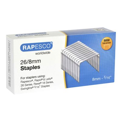 Rapesco - Boîte de 5000 agrafes 26/8 - jusqu'à 50 feuilles