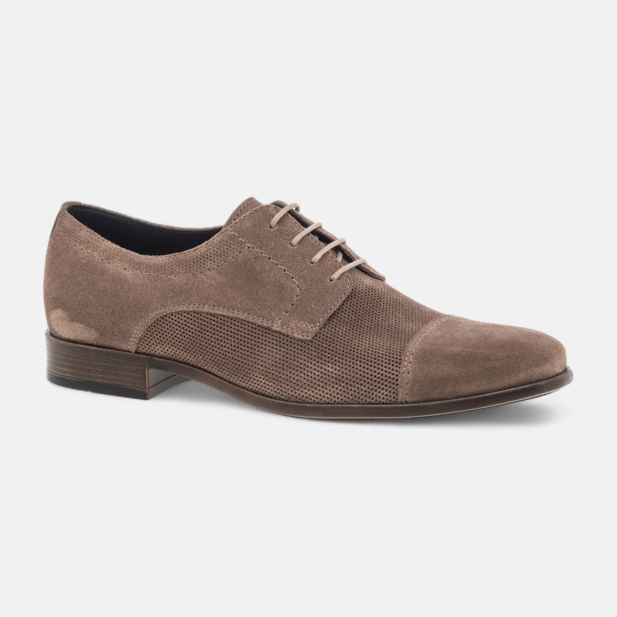Derbies Homme en cuir taupe