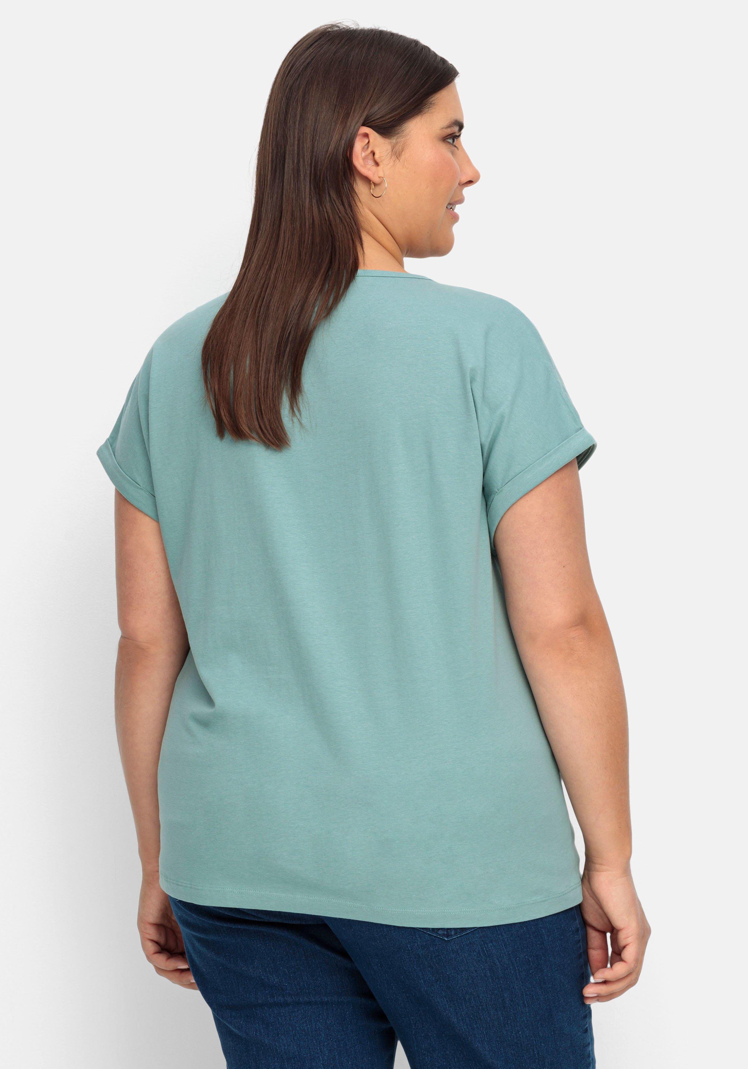 Jerseyshirt mit Glitzer-Frontprint