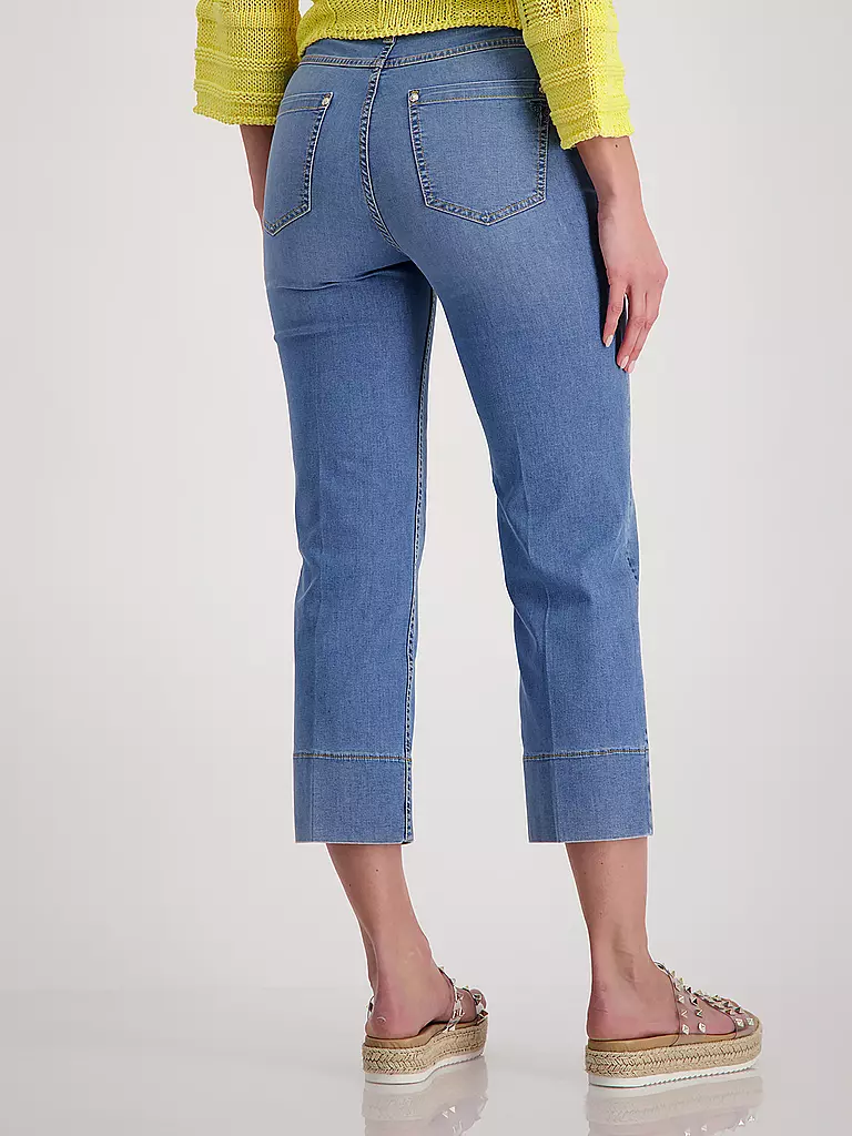 MONARI Jeans Flared Fit 3/4  blau
