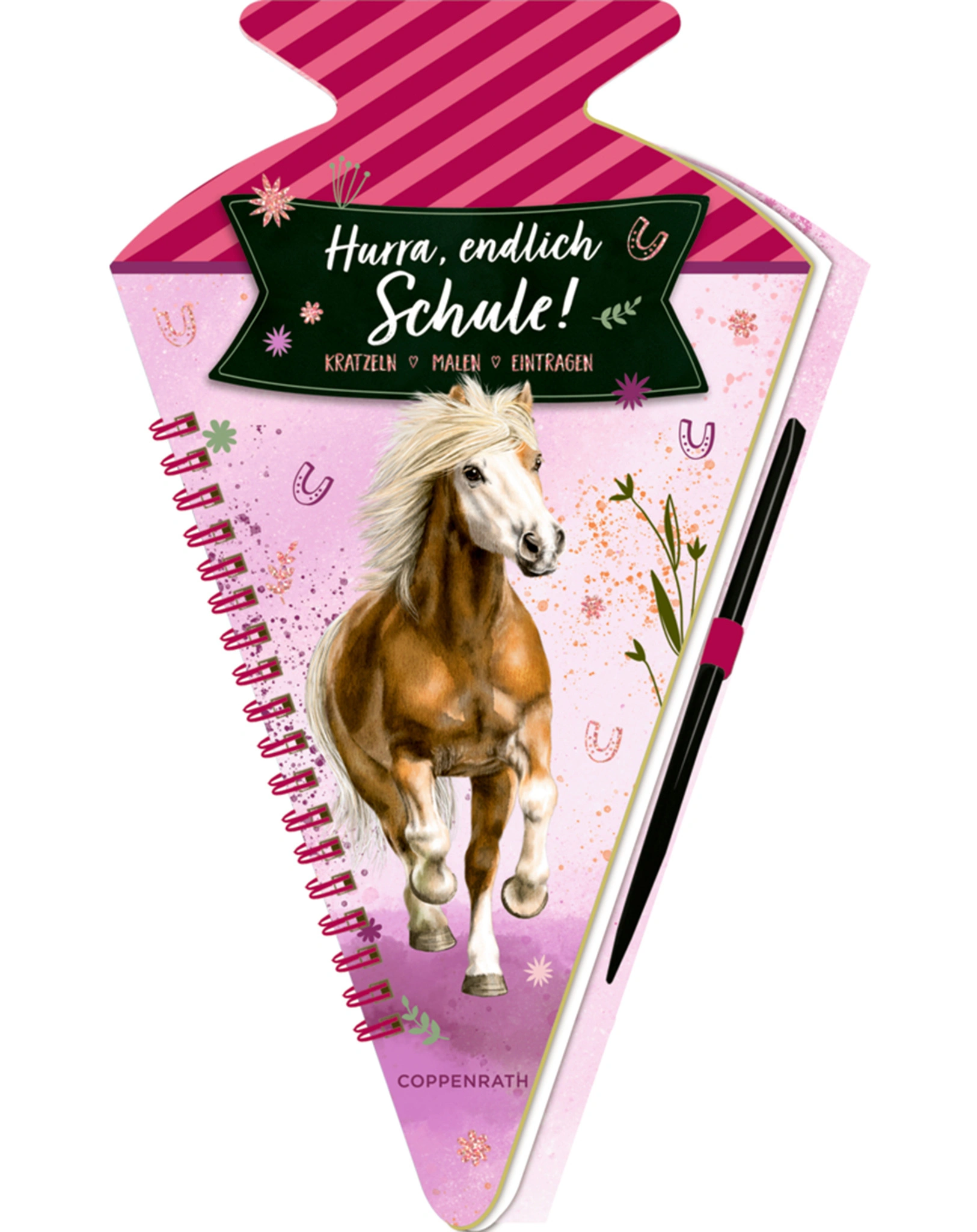 Schultüten-Kratzelbuch HURRA ENDLICH SCHULE! PFERDEFREUNDE