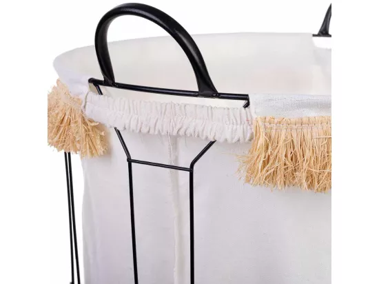 Panier à linge en métal et tissu D45x56/63