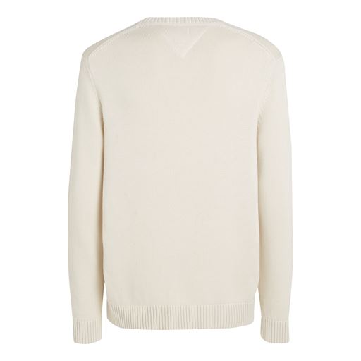 Tommy Jeans Slim Essential Cneck Striktrøje, Newsprint, M