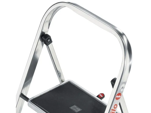 Hailo K30 - Trinstol - 2 trin - arbejdshøjde: 2.25 m - aluminium - aluminium med sorte trin