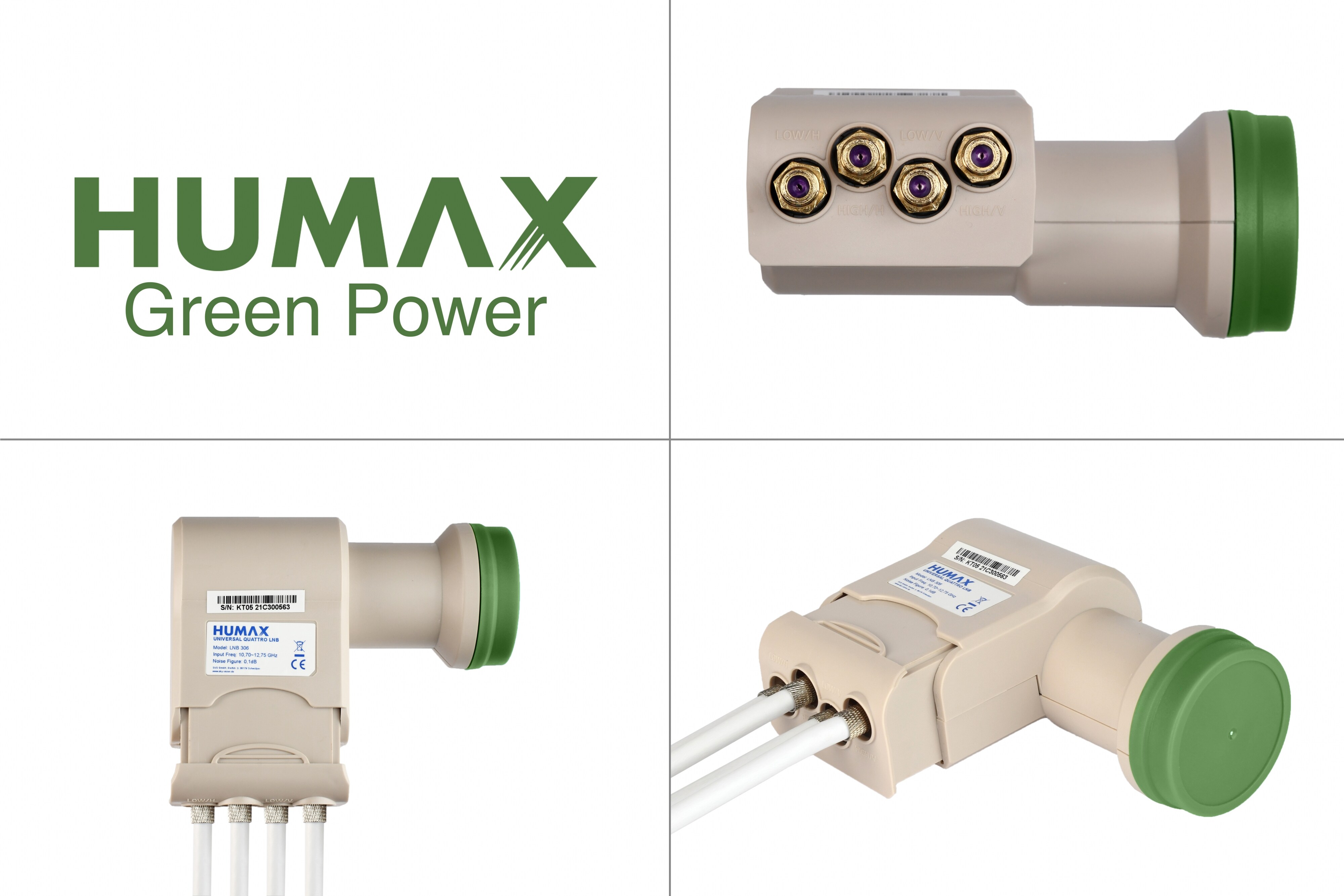 Humax Green Power Quattro LNB für Multischalter LTE Filter
