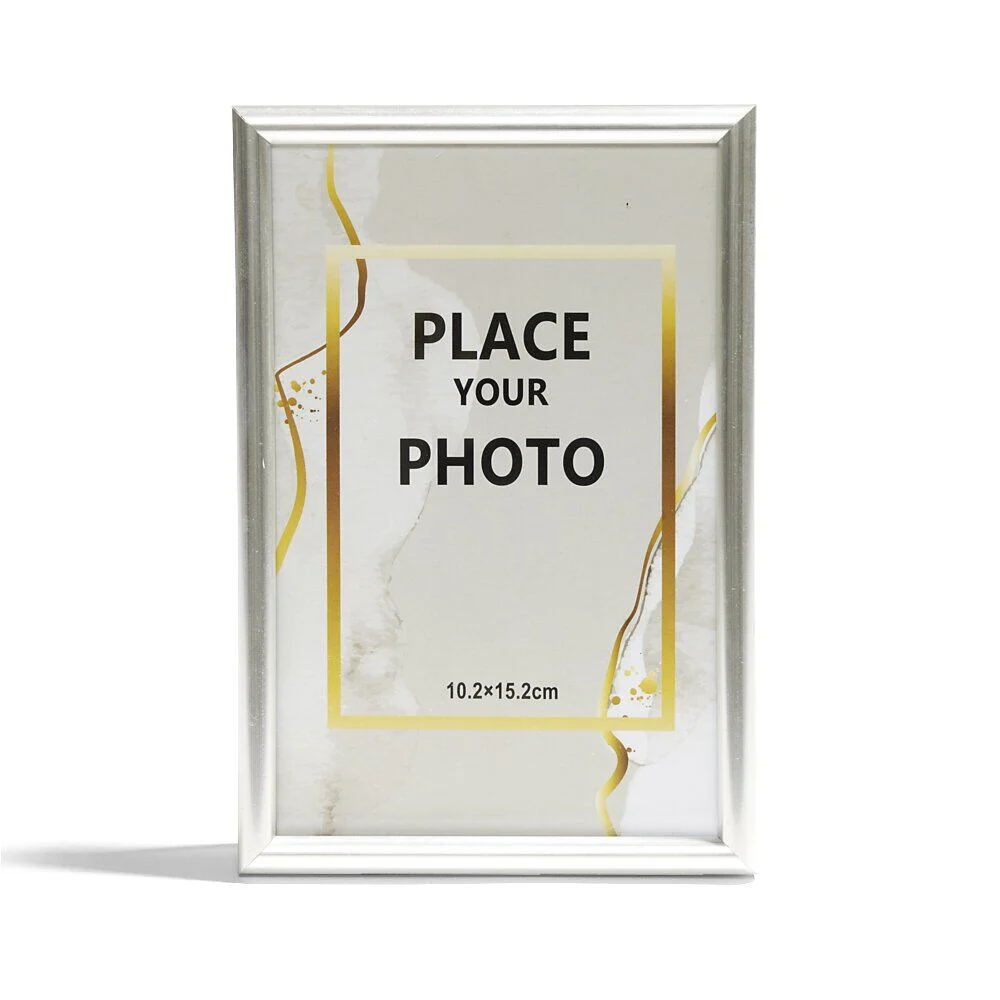 Cadre photo métal doré ou argenté 10x15cm
