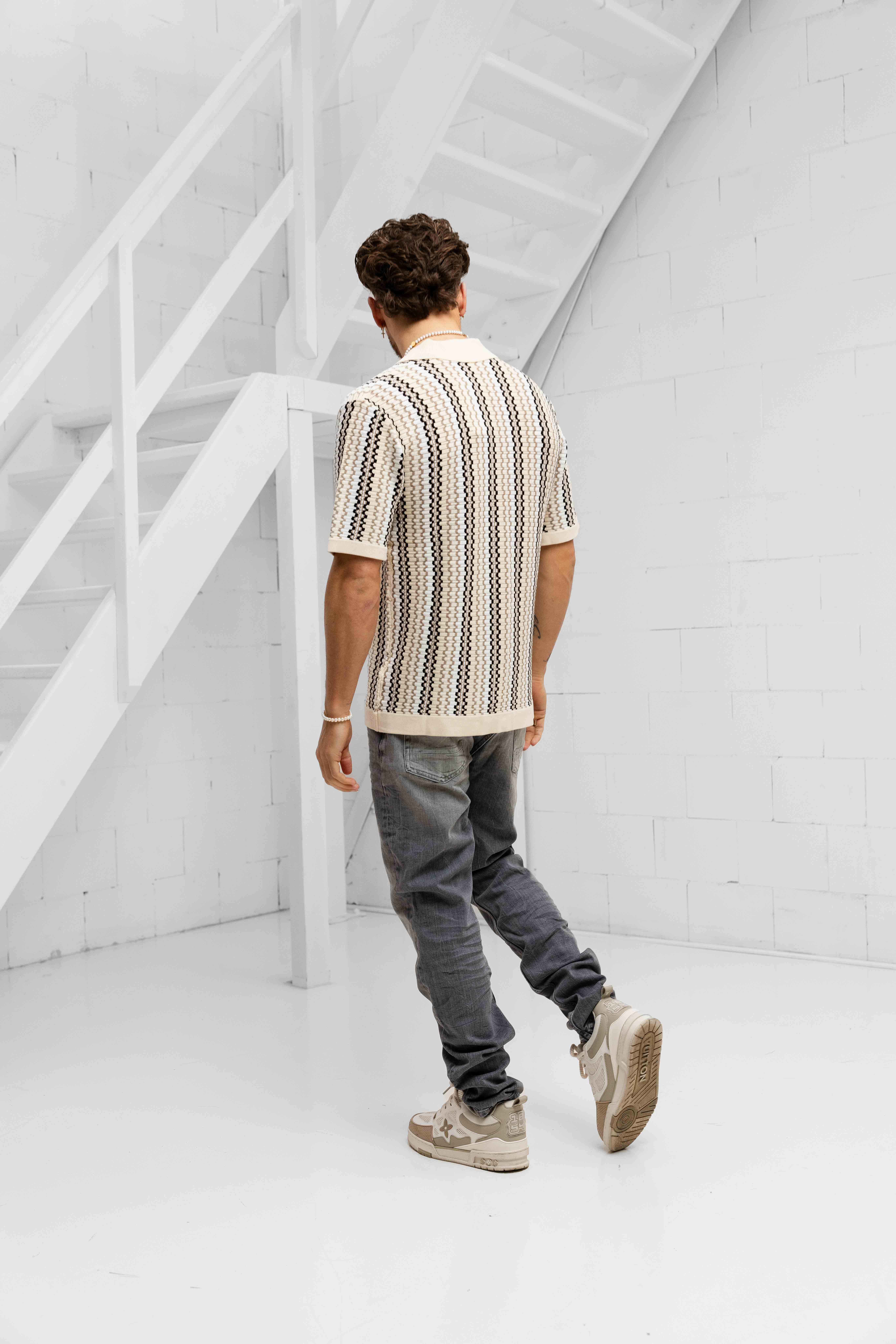 Pure Path Knitted T-Shirt Heren Beige