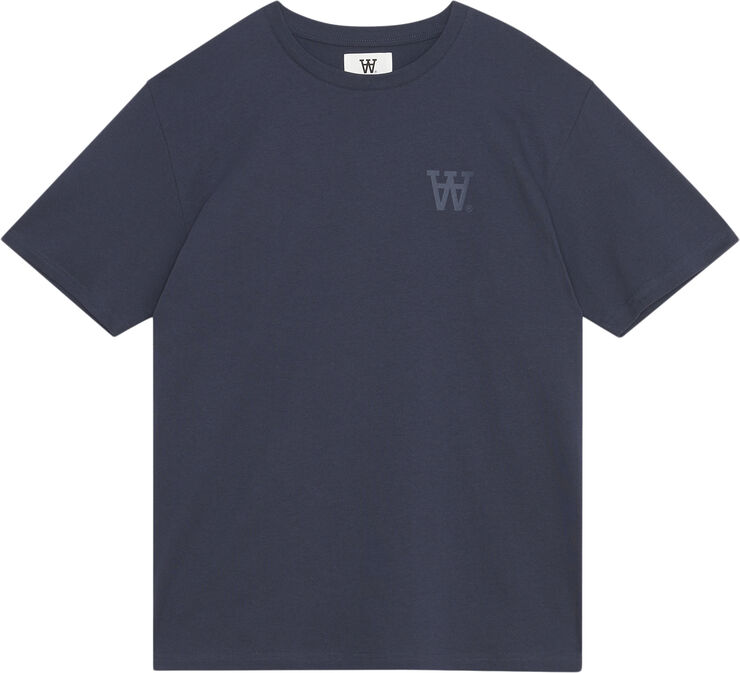 Wood Wood WWAce AA Chest Print Tshirt Dark navy