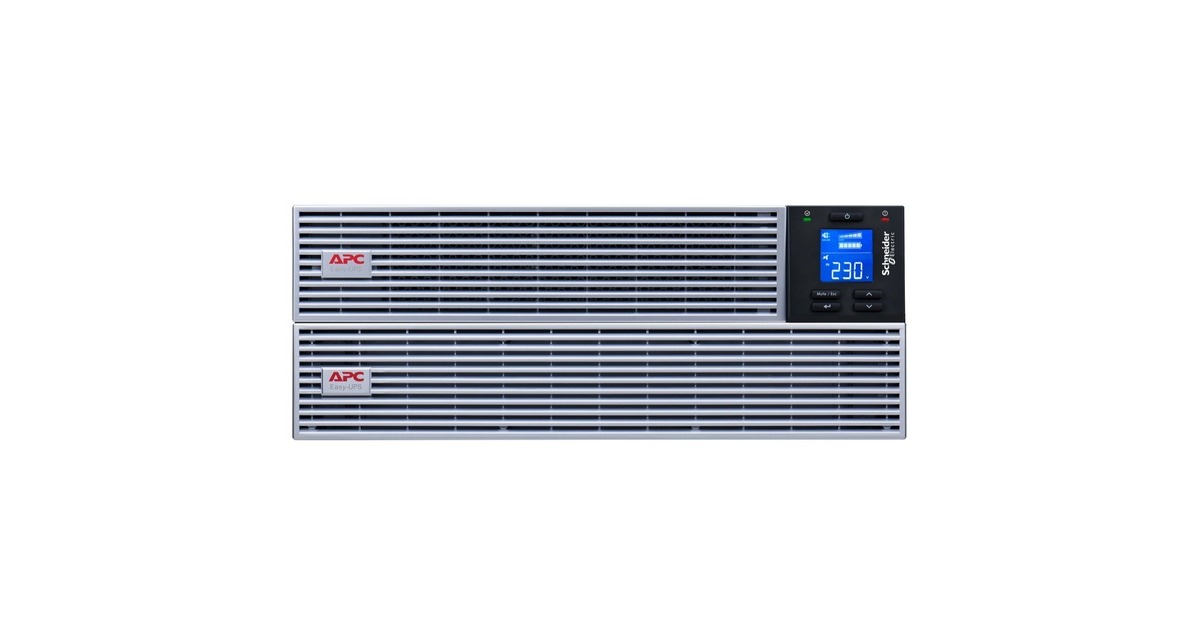 APCEasy-UPS On-Line SRVL2KRILRK Noodstroomvoeding - Li-ion ups  (Zwart/zilver, 6x C13, Rack/tower convertible, extendable runtime, 2000VA)