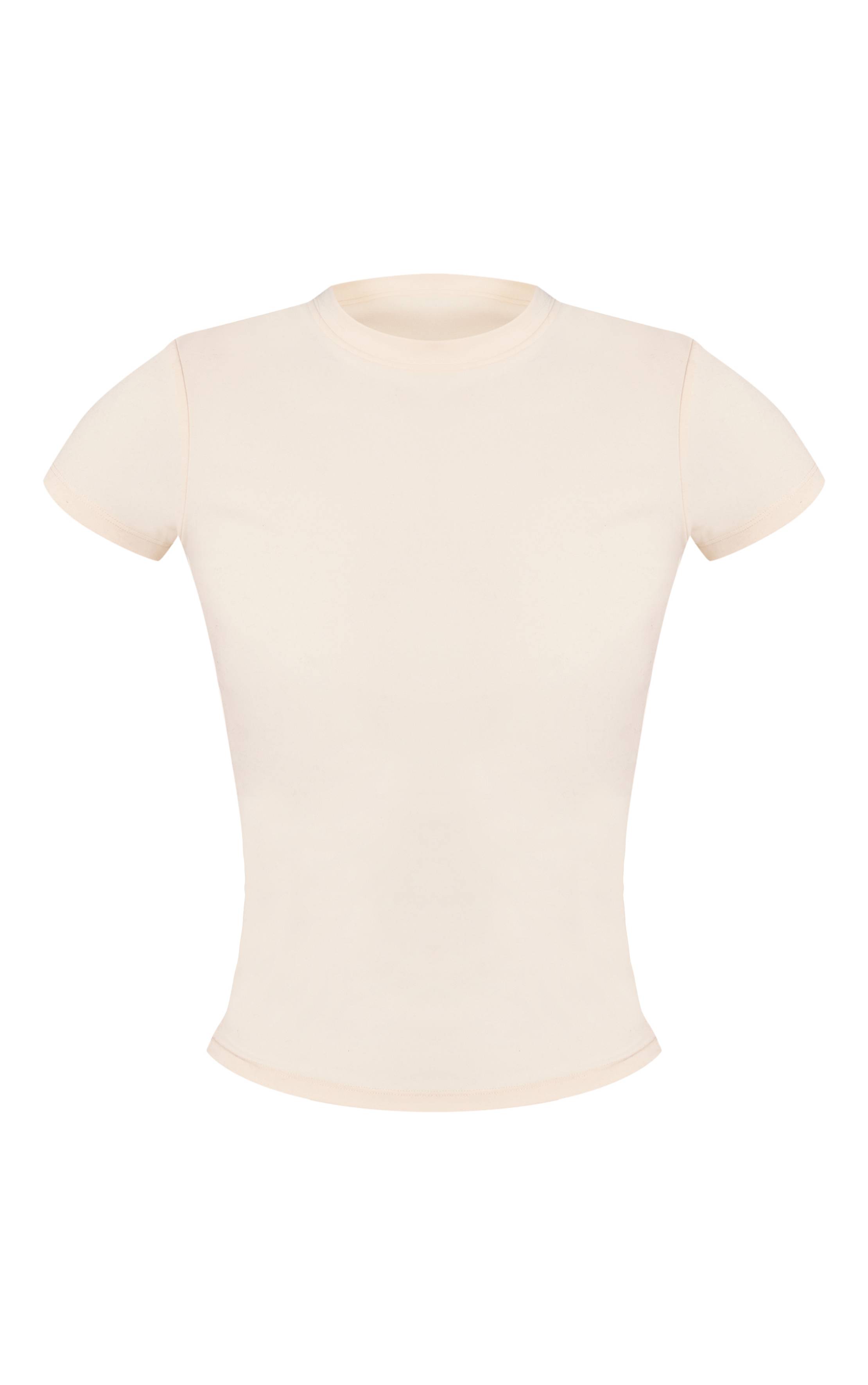 Crème Top À Manches Courtes Sculptant Contour Tall