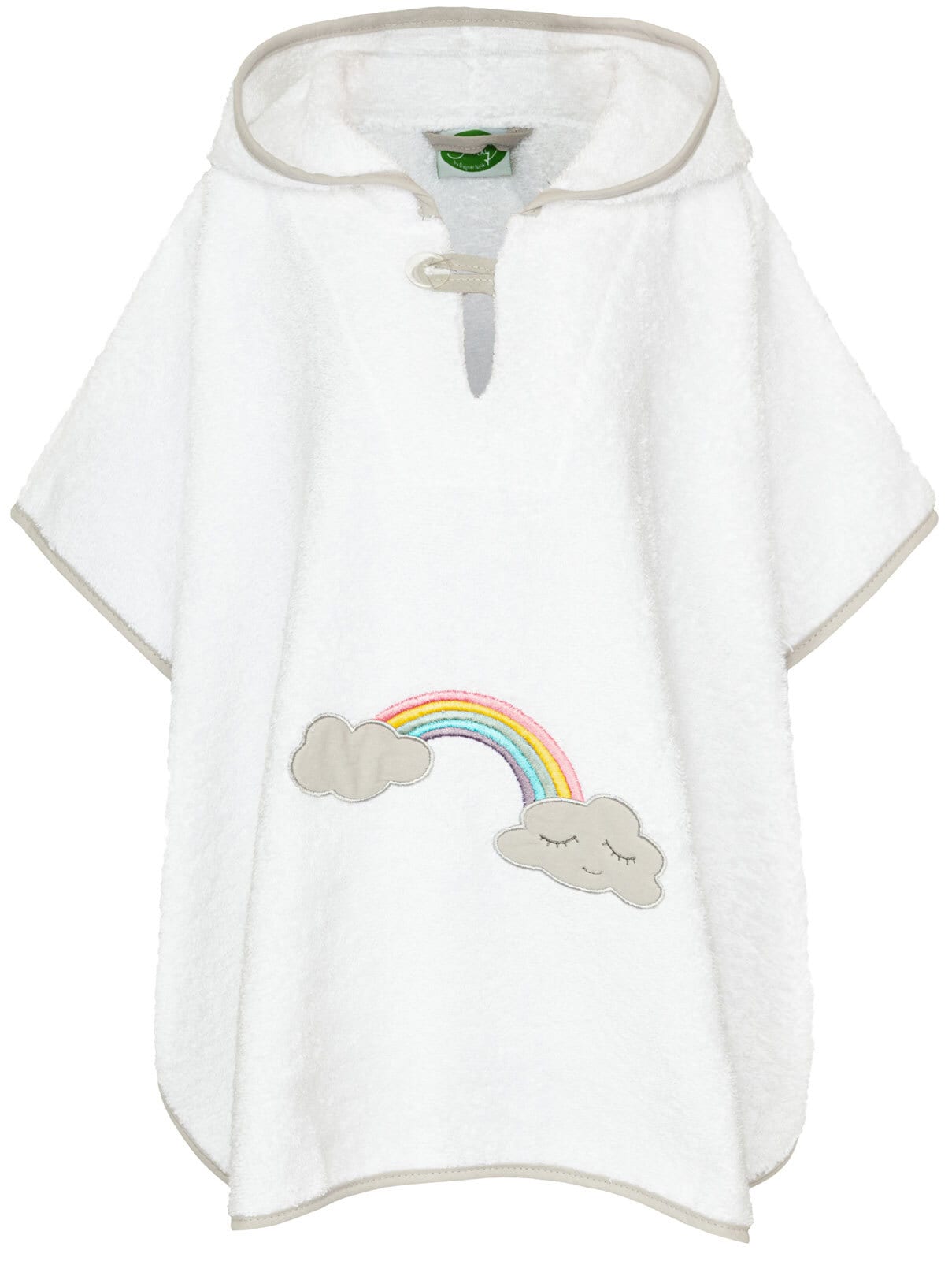 Smithy Badeponcho REGENBOGEN 55 x 70 cm weiß
