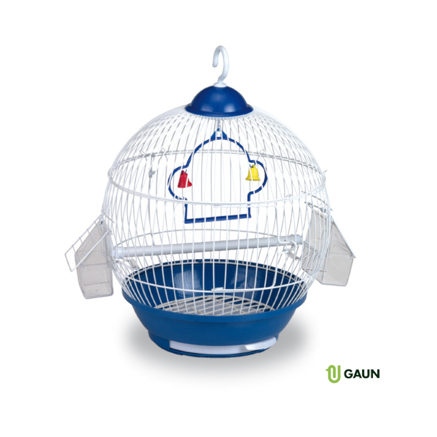 Gaiola azul TK Pet com balanço para canário timbrado