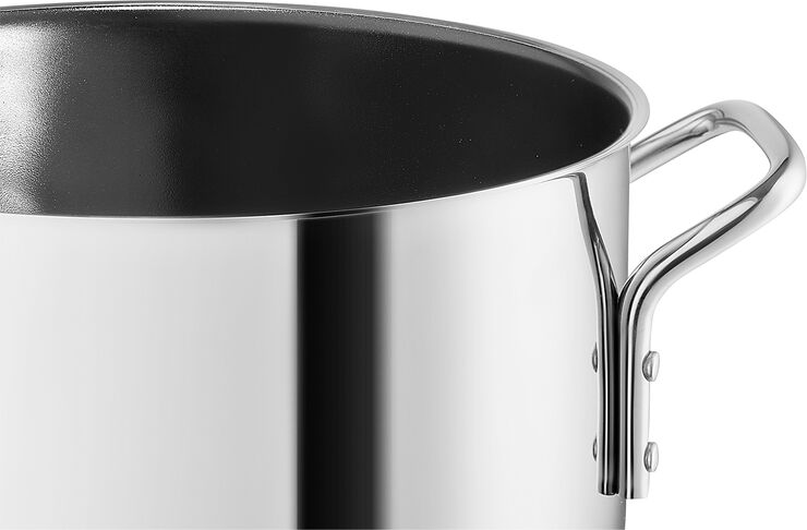 Eva Trio Stainless Steel Gryde 3,6 l keramisk Slip-Let® belægning Polished steel