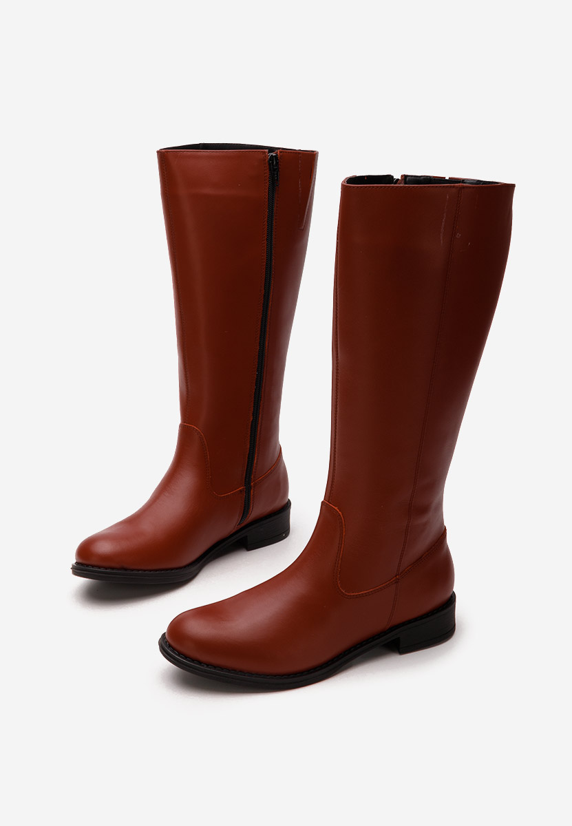 Bottes femme en cuir bordeaux Bordo Ipora
