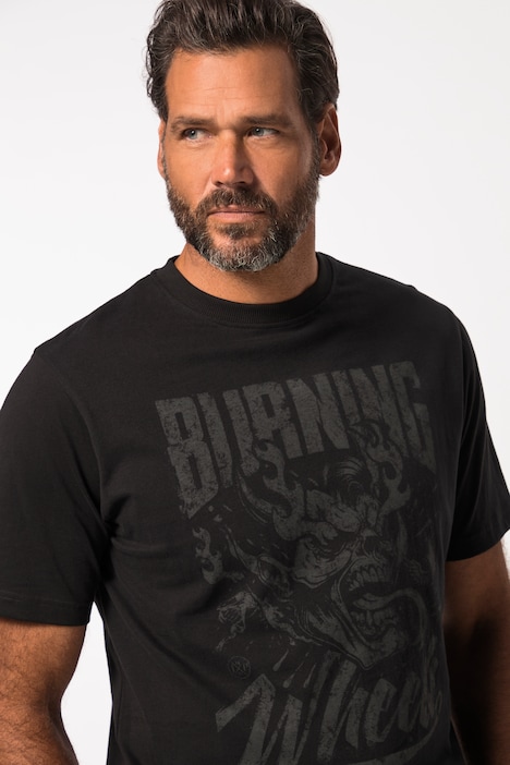 Schlafanzug, kurzer Zweiteiler, Bauchfit, T-Shirt mit Print, bis 8 XL