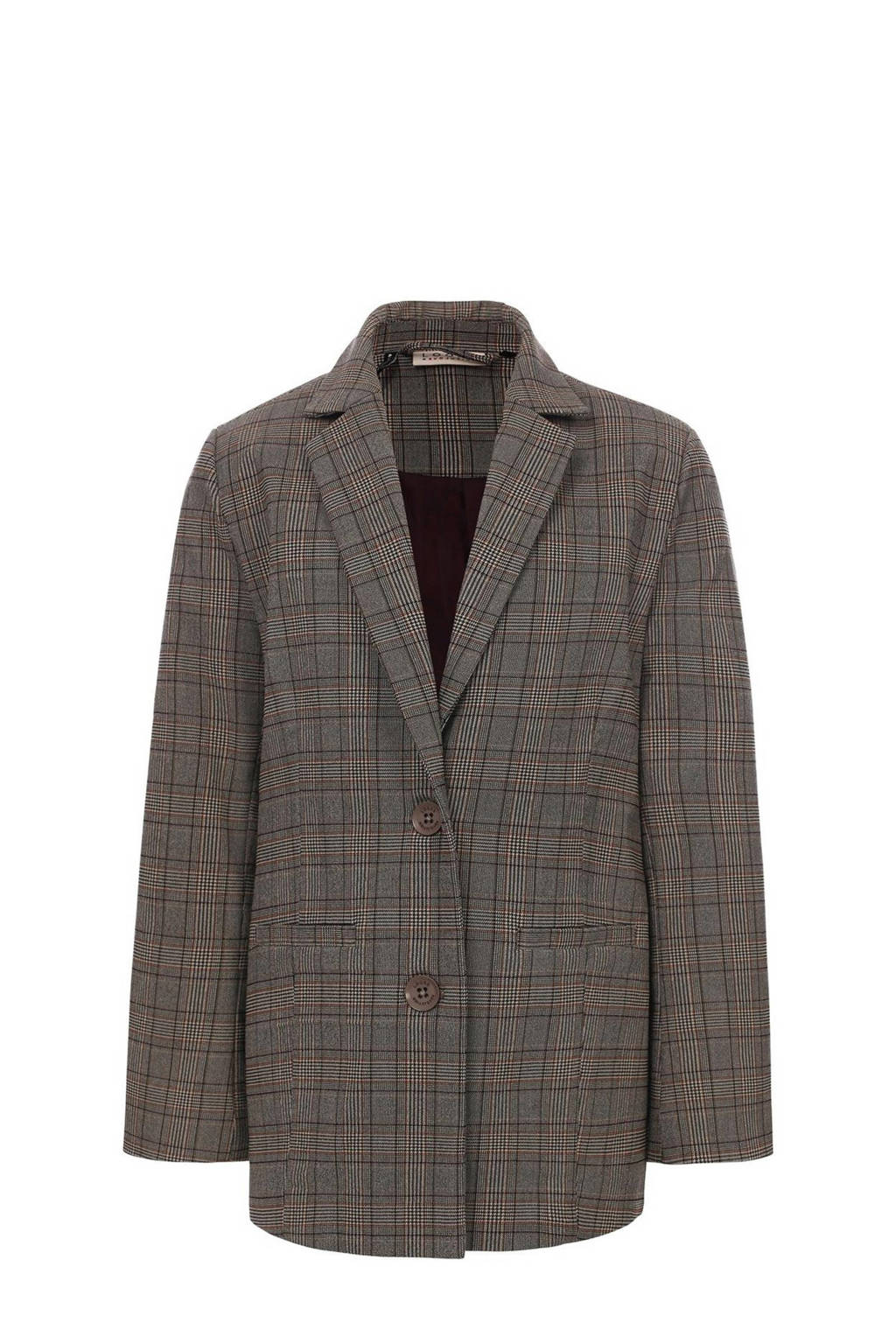 LOOXS geruite blazer grijs/beige/zwart