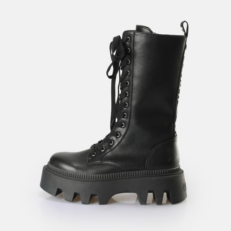 Flora Laceup HI Bottes vegan, noir
