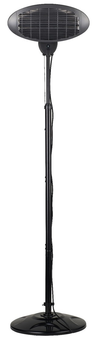 tepro Stand-Heizstrahler - schwarz - 205 cm hoch