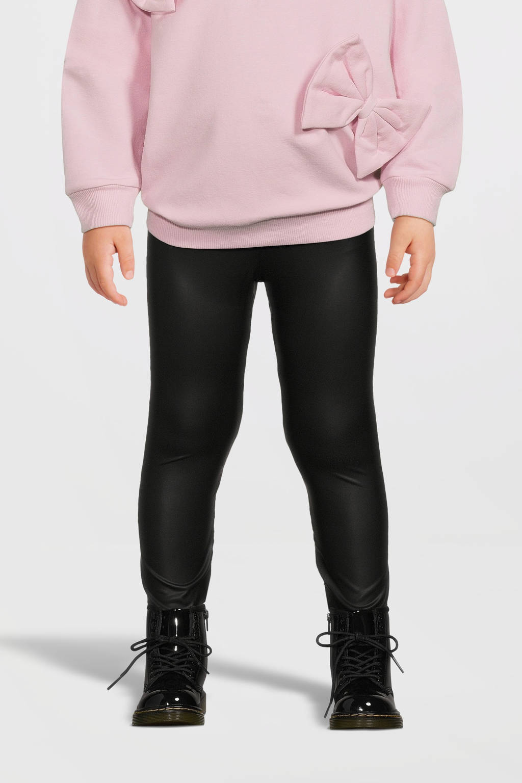 NAME IT imitatieleren legging NMFREBEKKAS zwart
