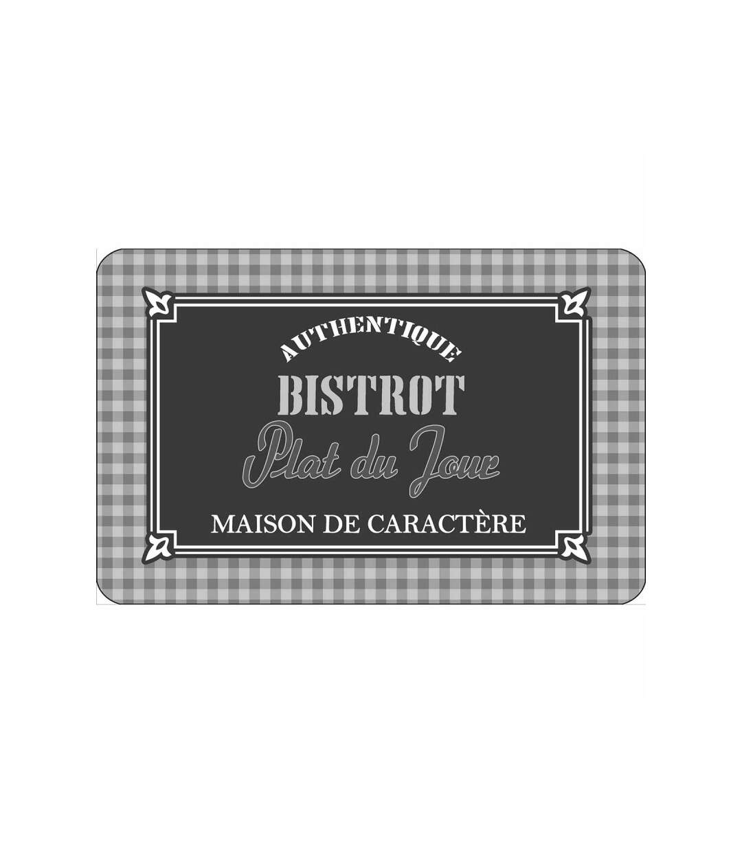 Set de Table Bistrot Plat du Jour 28x44cm Gris