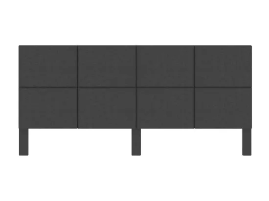 Tête de lit Gris foncé Tissu 200x200 2