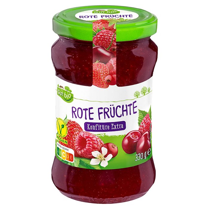 GUT BIO Bio-Konfitüre 330 g, Vierfrucht