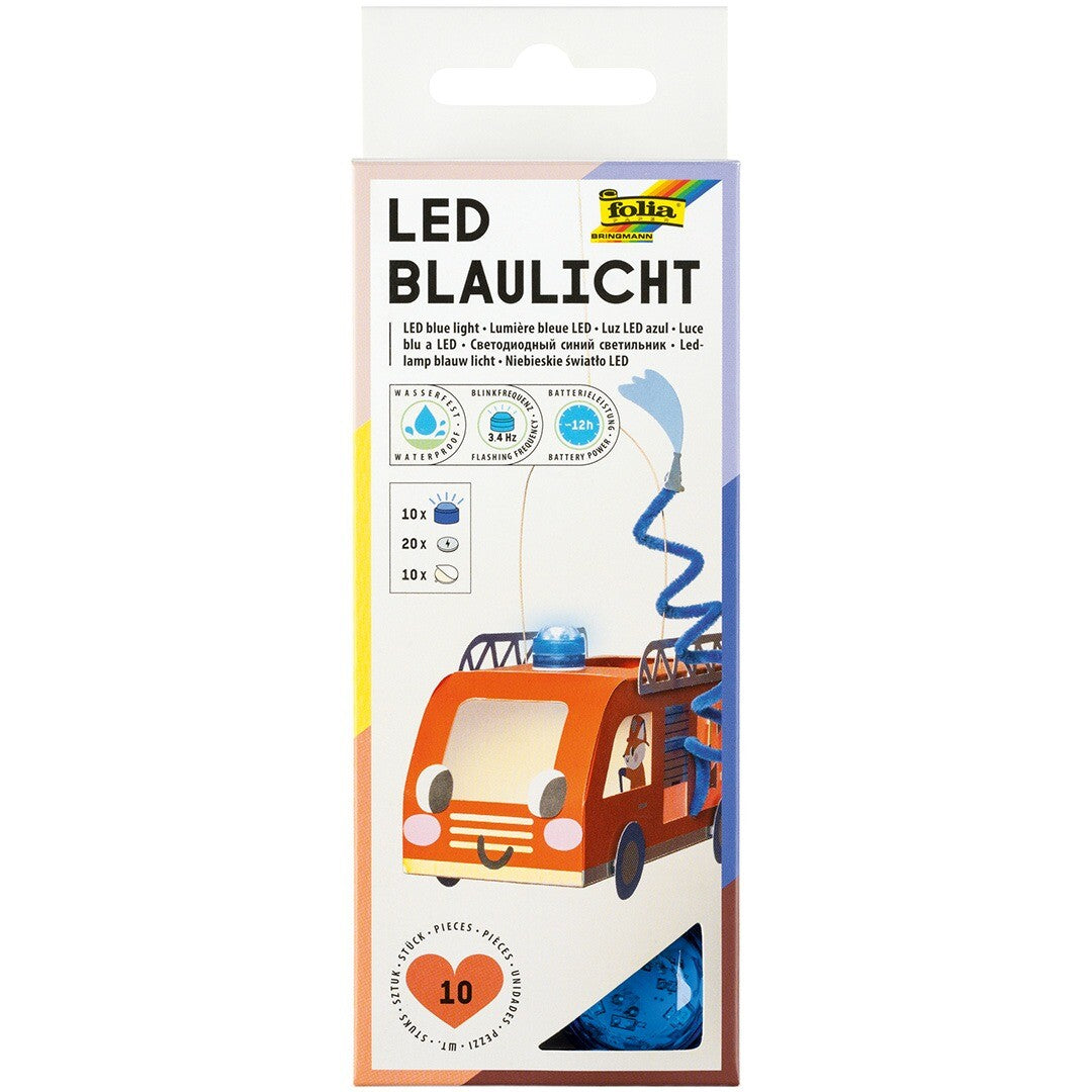 Folia blauw zwaailicht voor lantaarn - 10st